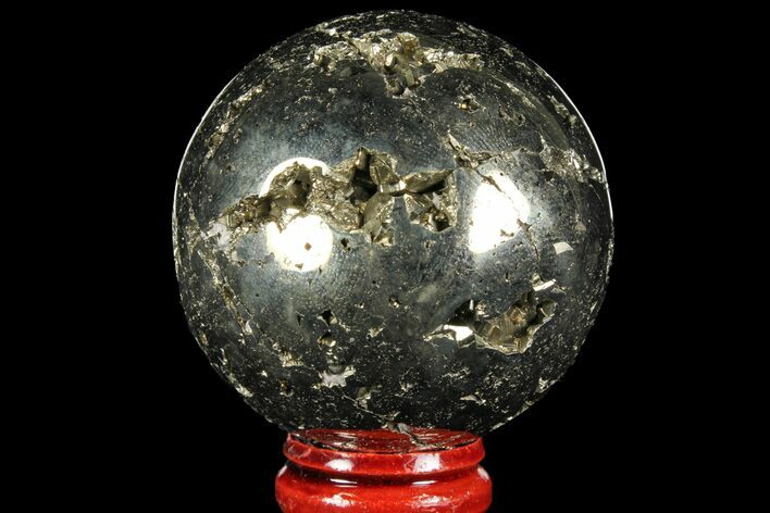 Polished Pyrite Sphere - Peru #97977